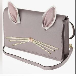 Kate Spade Hop to it Bunny Winni gray leather crossbody Novelty Collecto…
